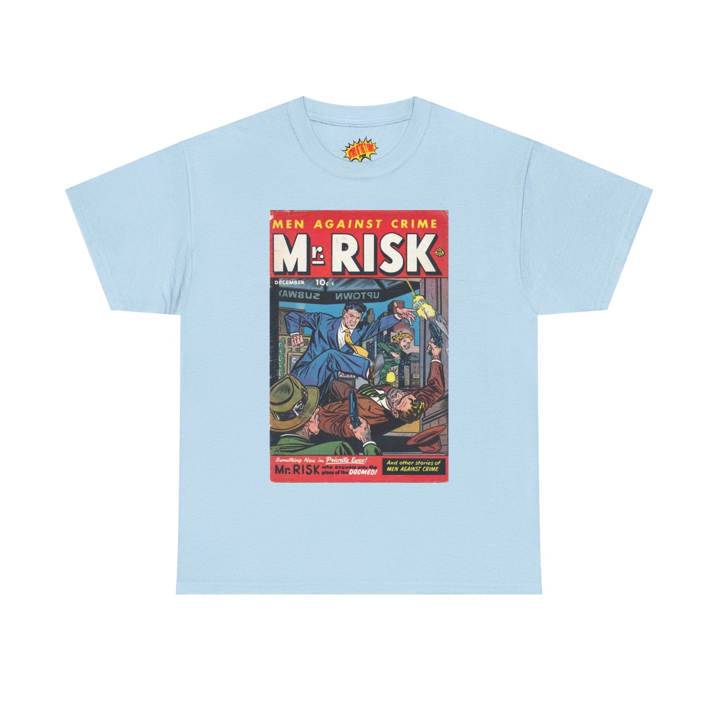 Mr. Risk December Comic Tee Shirt *Multiple Colors*