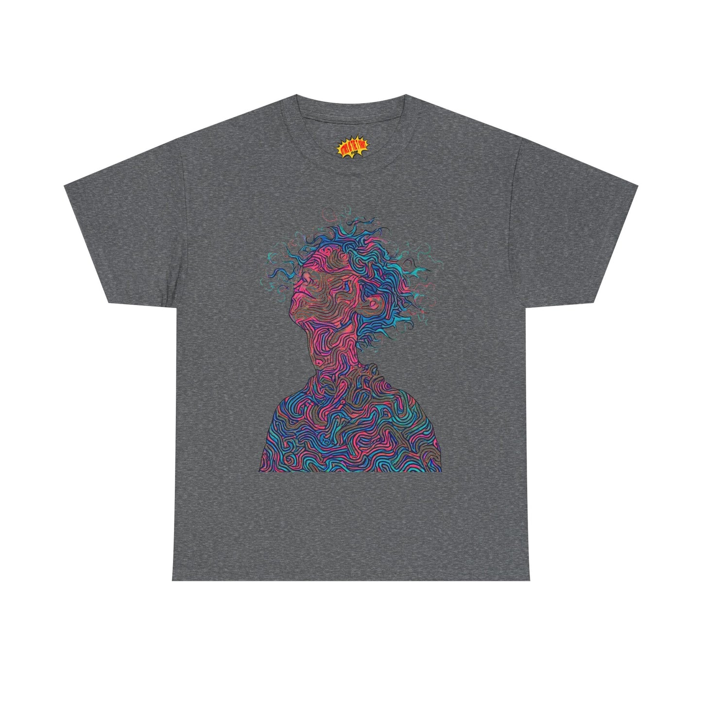 Line Drawing Multicolor Human Graphic Art Tee Shirt *Multiple Colors*