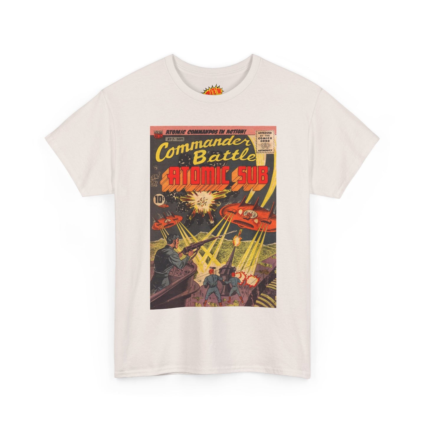 Commander Battle Atomic Sub No. 7 Comic Tee Shirt *Multiple Colors*