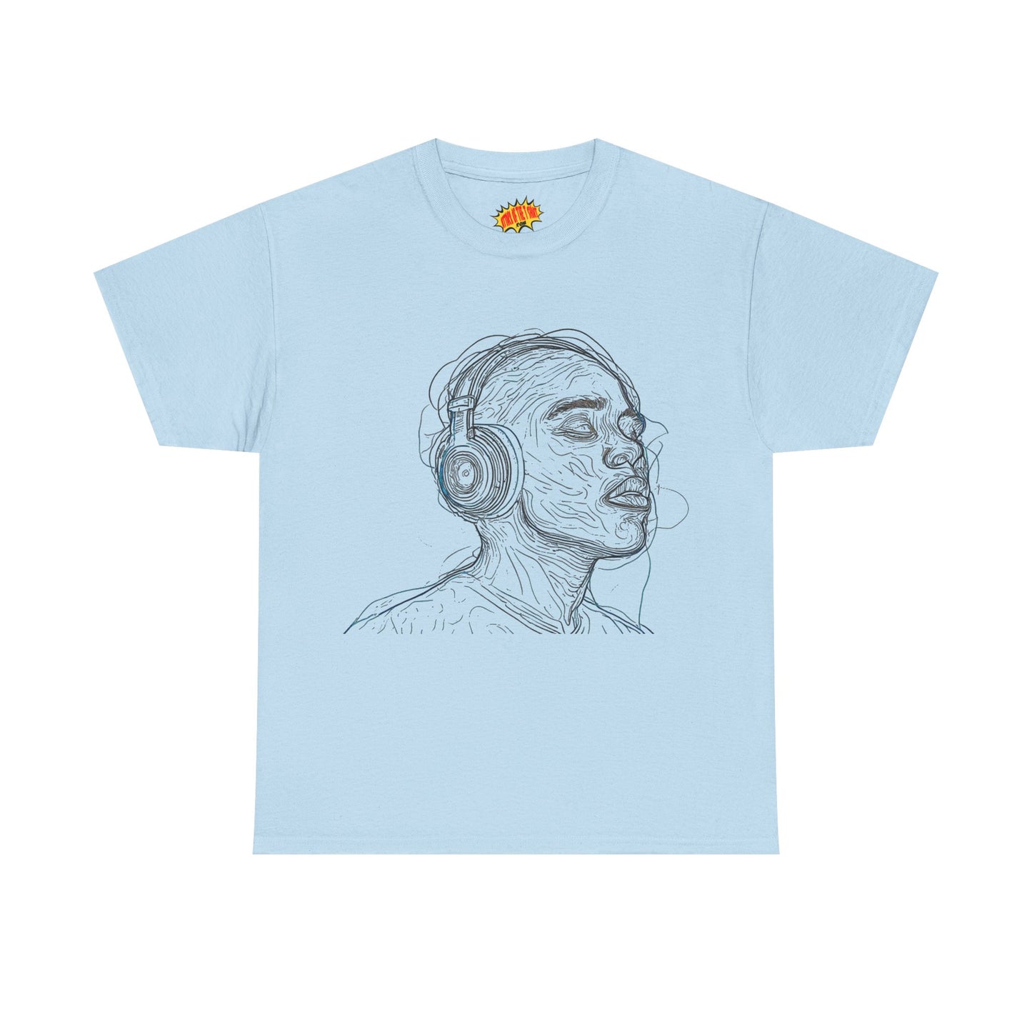 Line Drawing Portrait Graphic Music Art Tee Shirt *Multiple Colors*