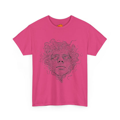 Human Face Line Drawing Graphic Art Tee Shirt