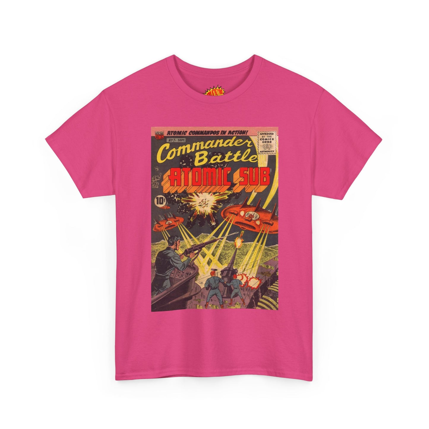 Commander Battle Atomic Sub No. 7 Comic Tee Shirt *Multiple Colors*