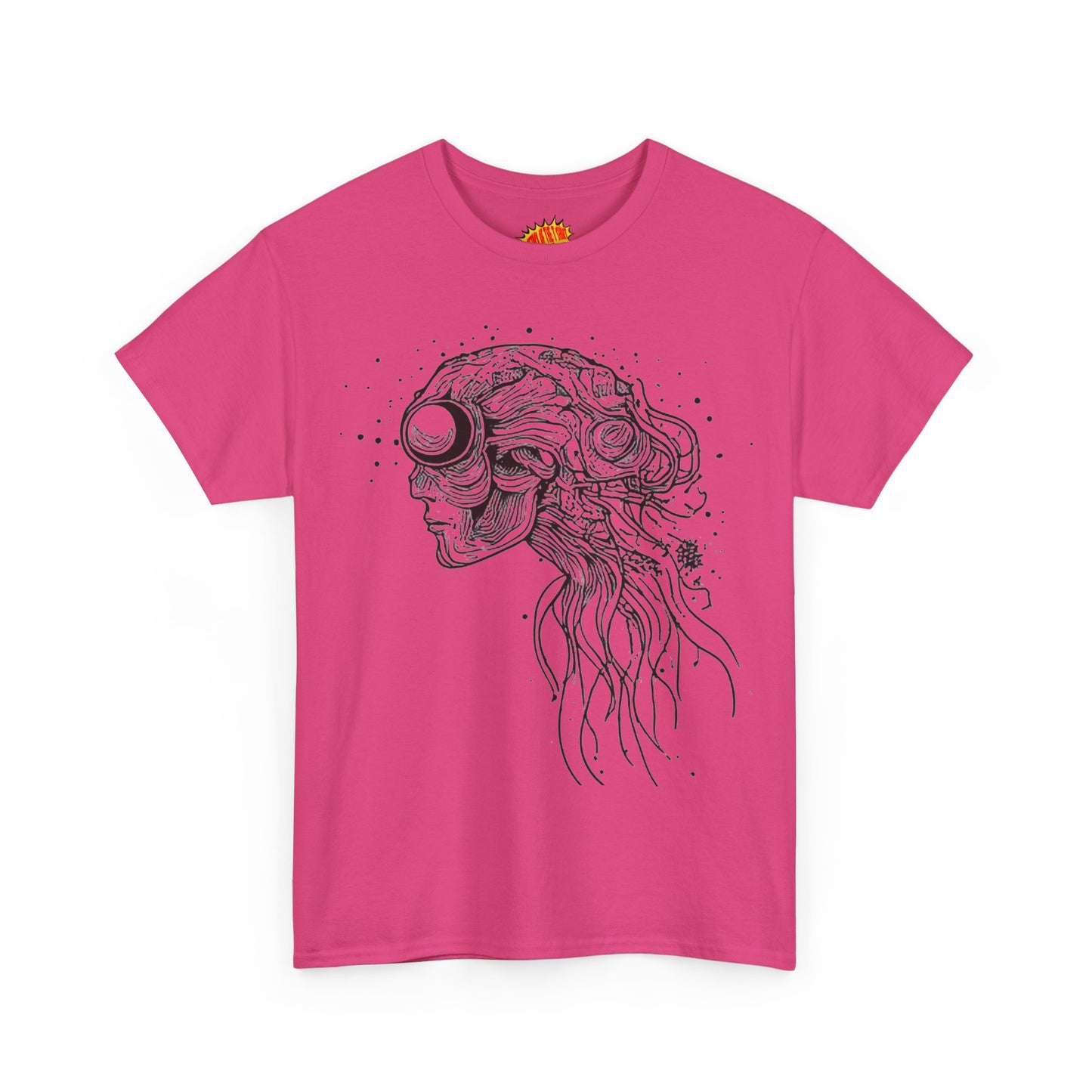 Humanoid Line Drawing Face Graphic Art Tee Shirt *Multiple Colors*