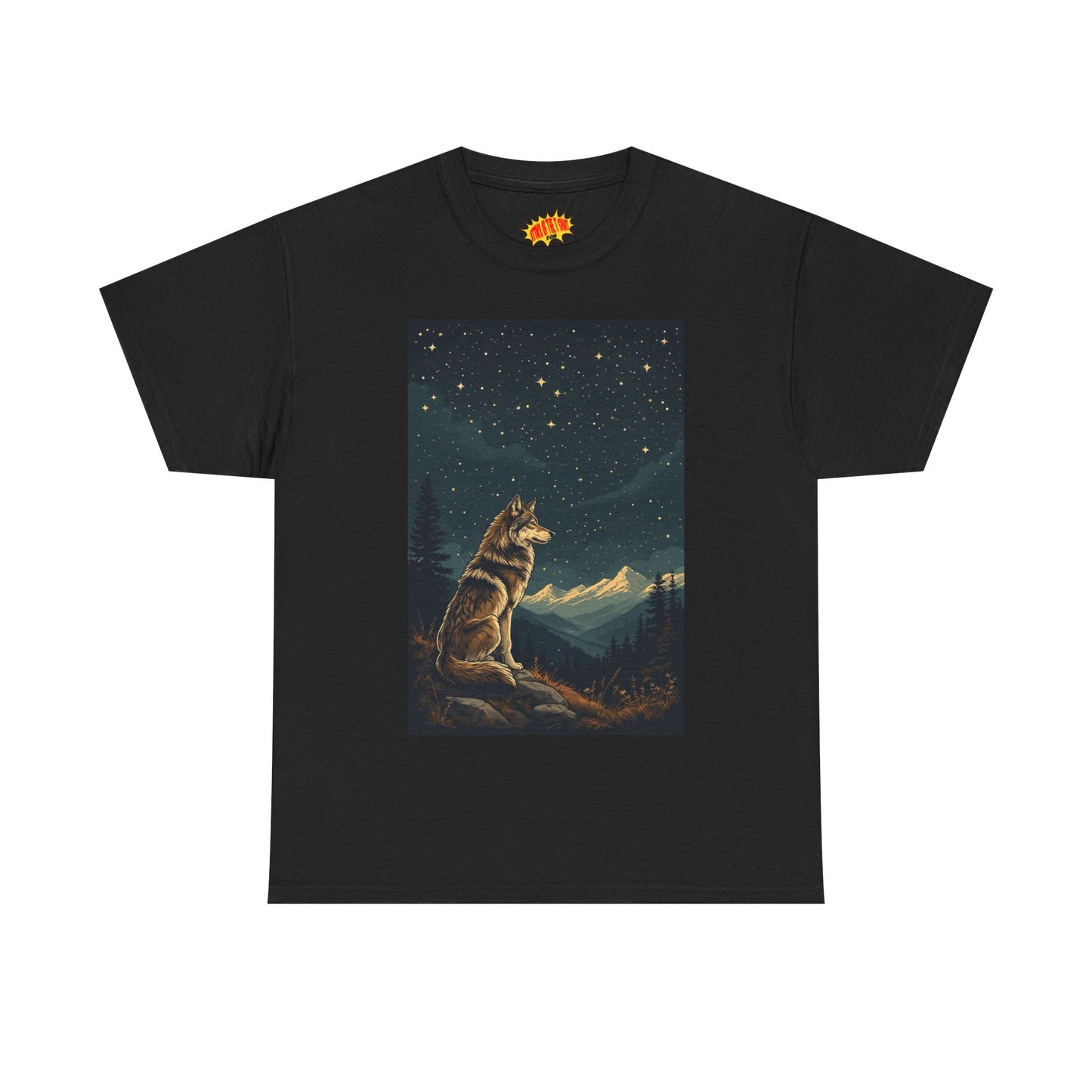 Mountain Wolf with Starry Night T-Shirt *Multiple Colors*