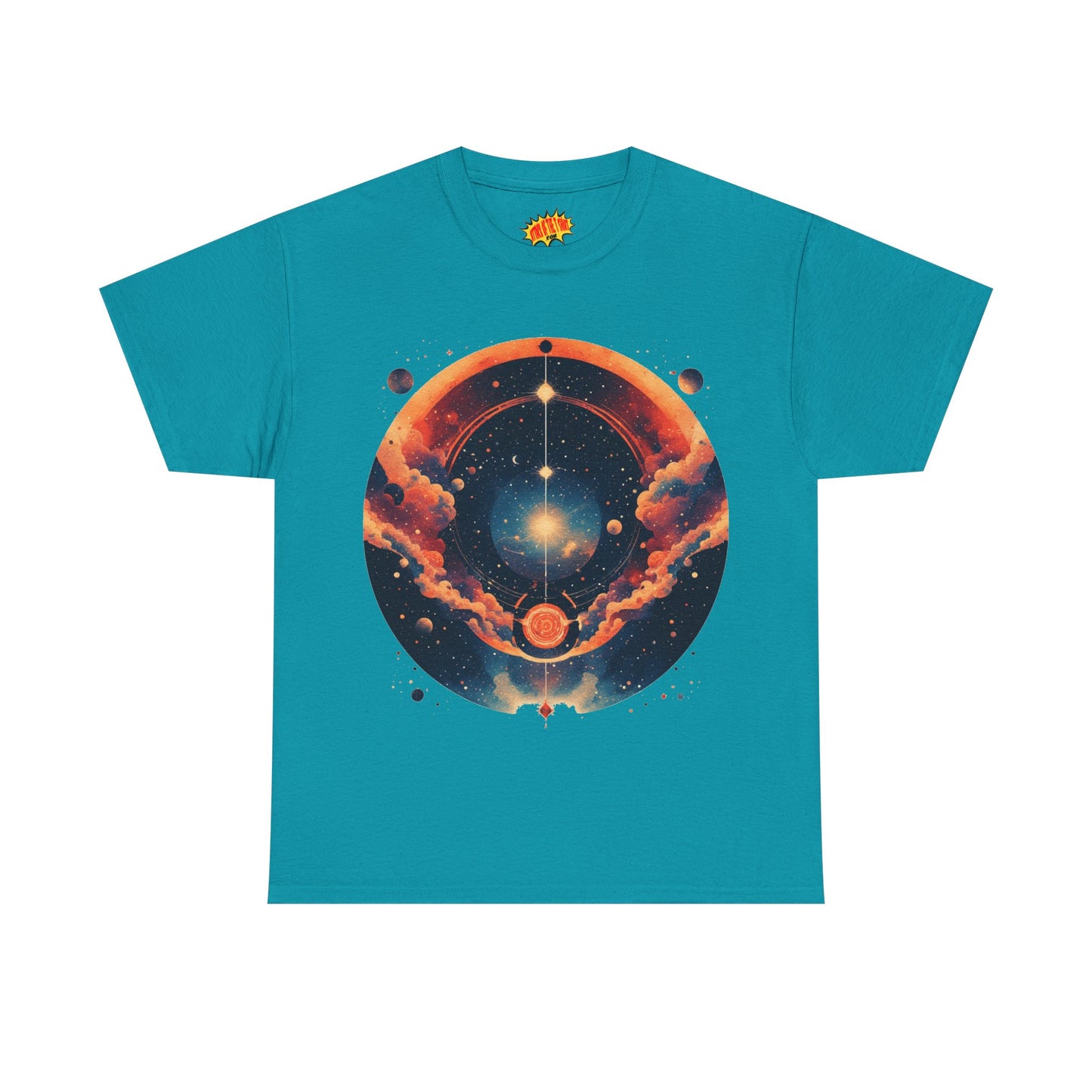 Round Galaxy Graphic Tee Shirt *Multiple Colors*