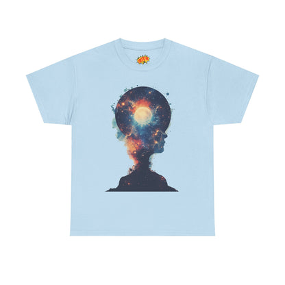 Abstract Galaxy Nebula Art w/Face Graphic Tee Shirt