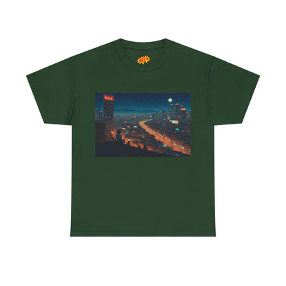 Anime Night Cityscape w/Cats T-Shirt