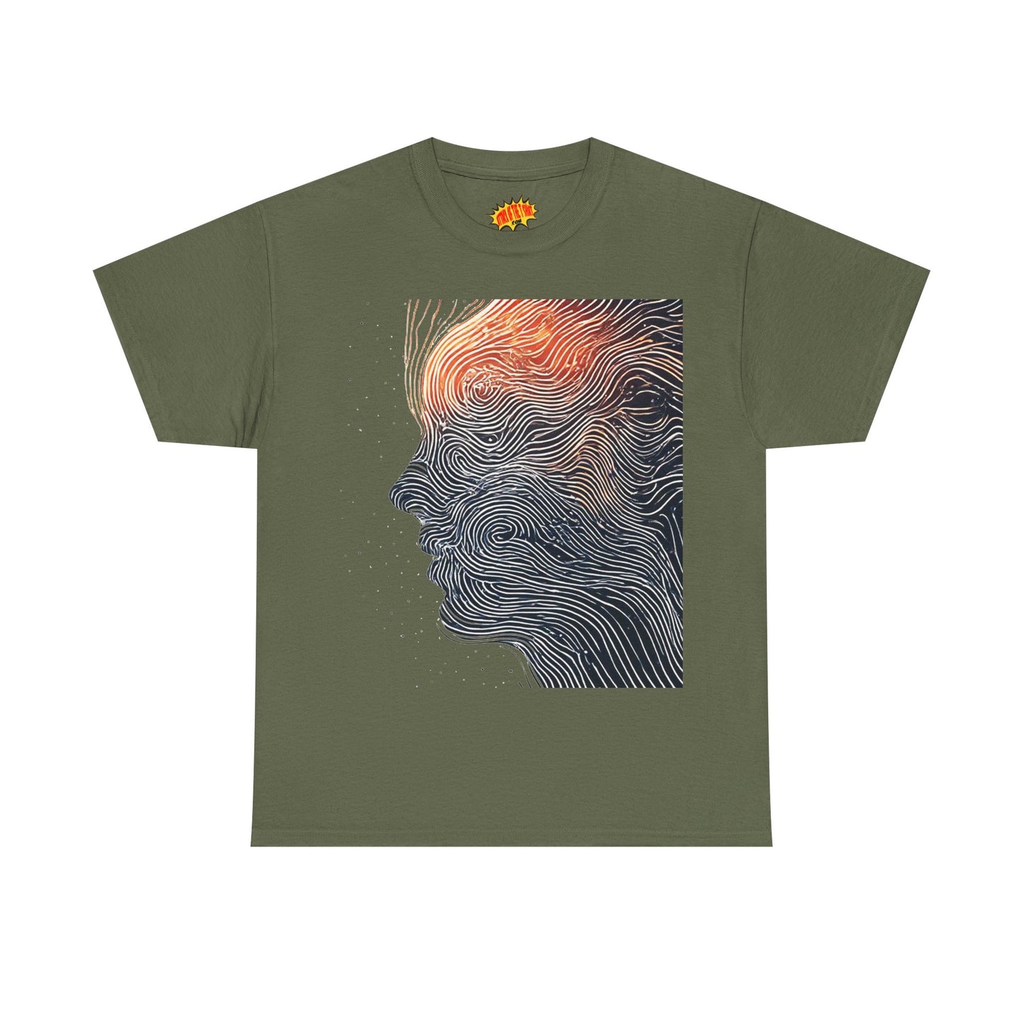 Line Drawing Face Graphic Art Tee Shirt *Multiple Colors*