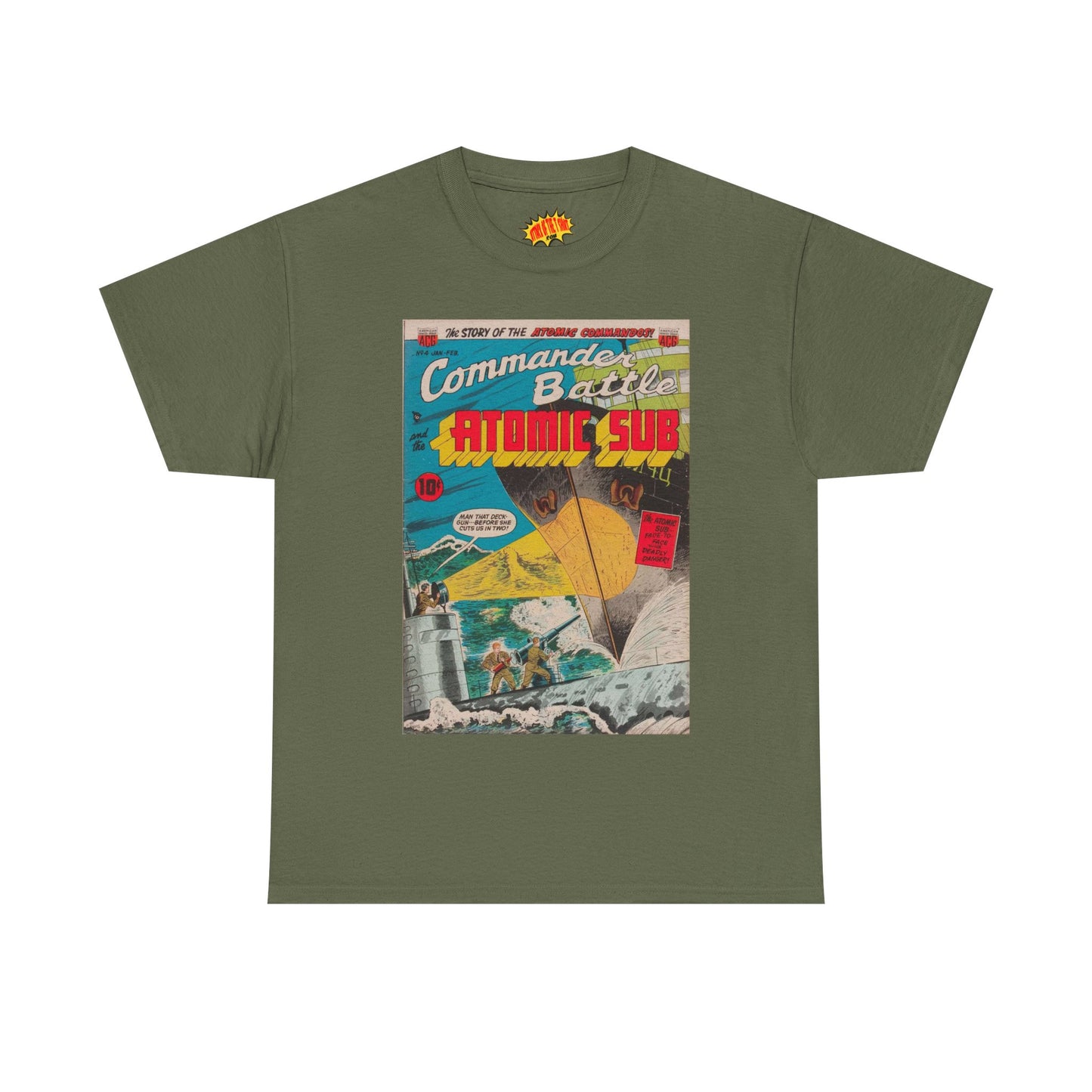 Commander Battle Atomic Sub No. 4 Comic Tee Shirt *Multiple Colors*