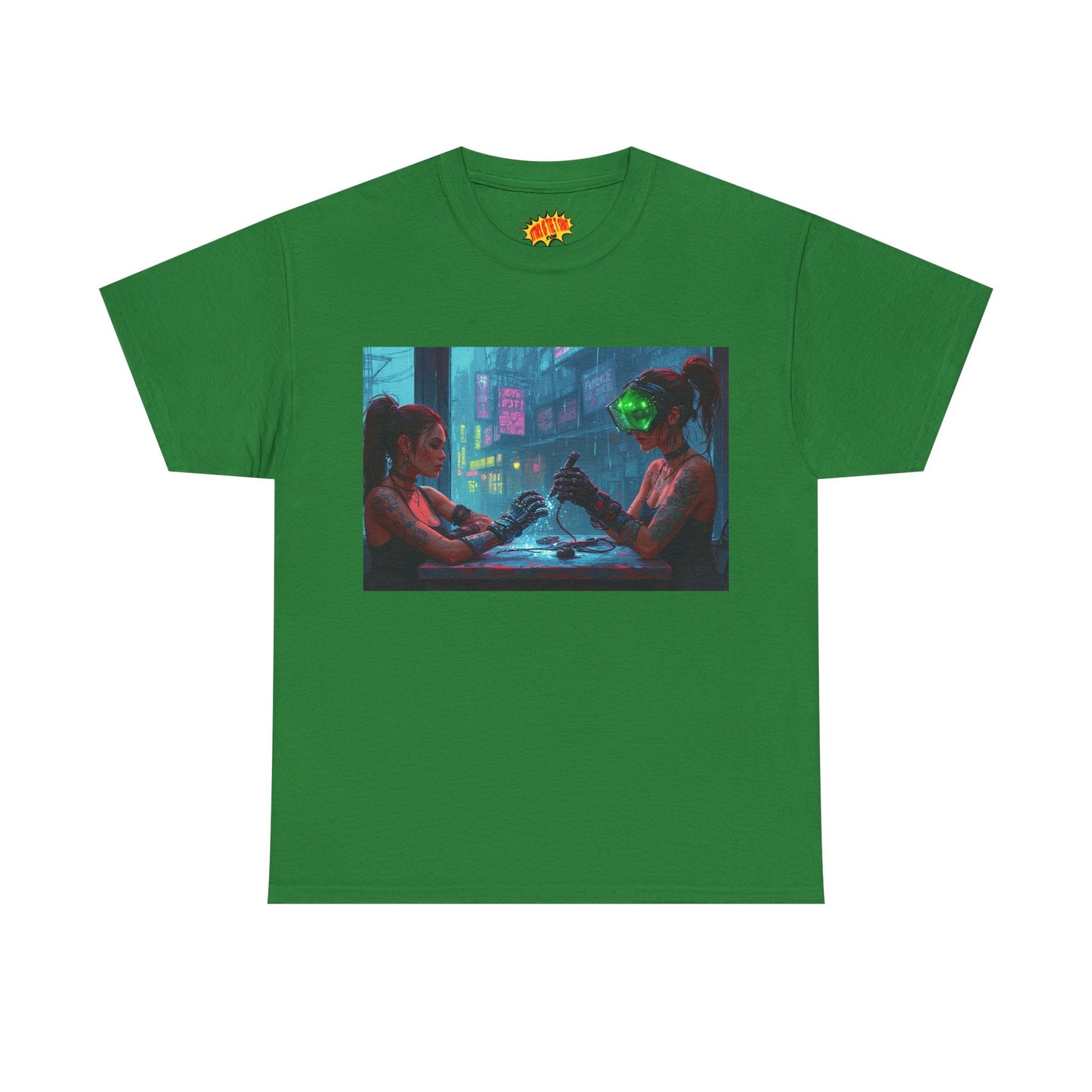 Cyberpunk Nail Salon Scene T-Shirt *Multiple Colors*
