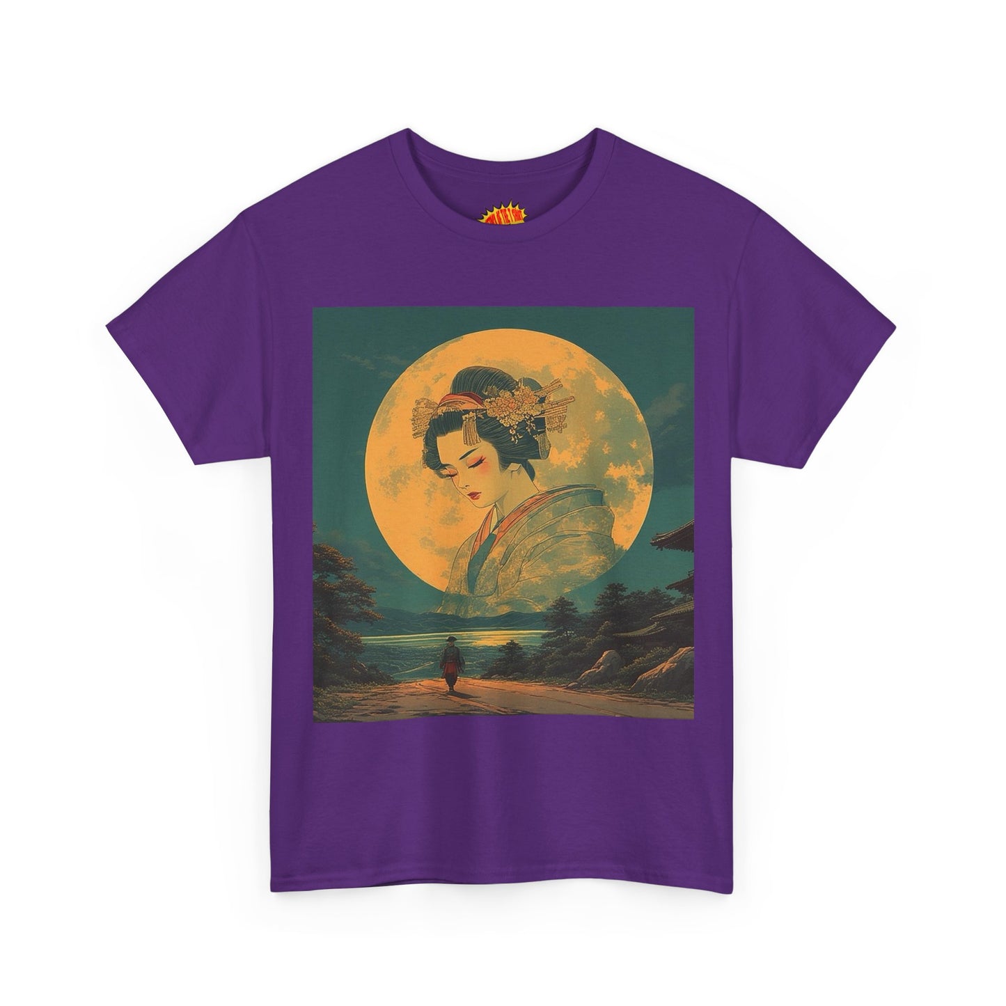 Japanese Geisha Full Moon T-Shirt *Multiple Colors*