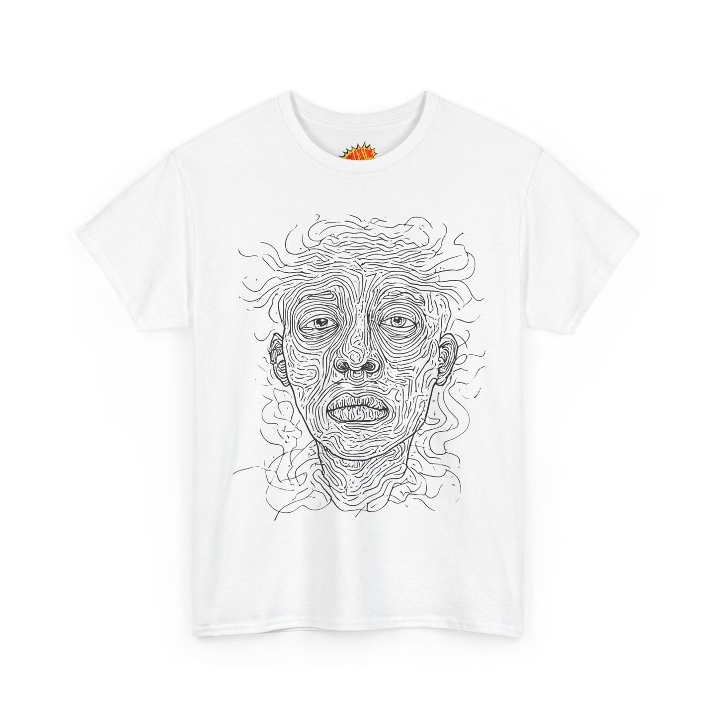 Graphic Line Art Portrait Tee Shirt *Multiple Colors*