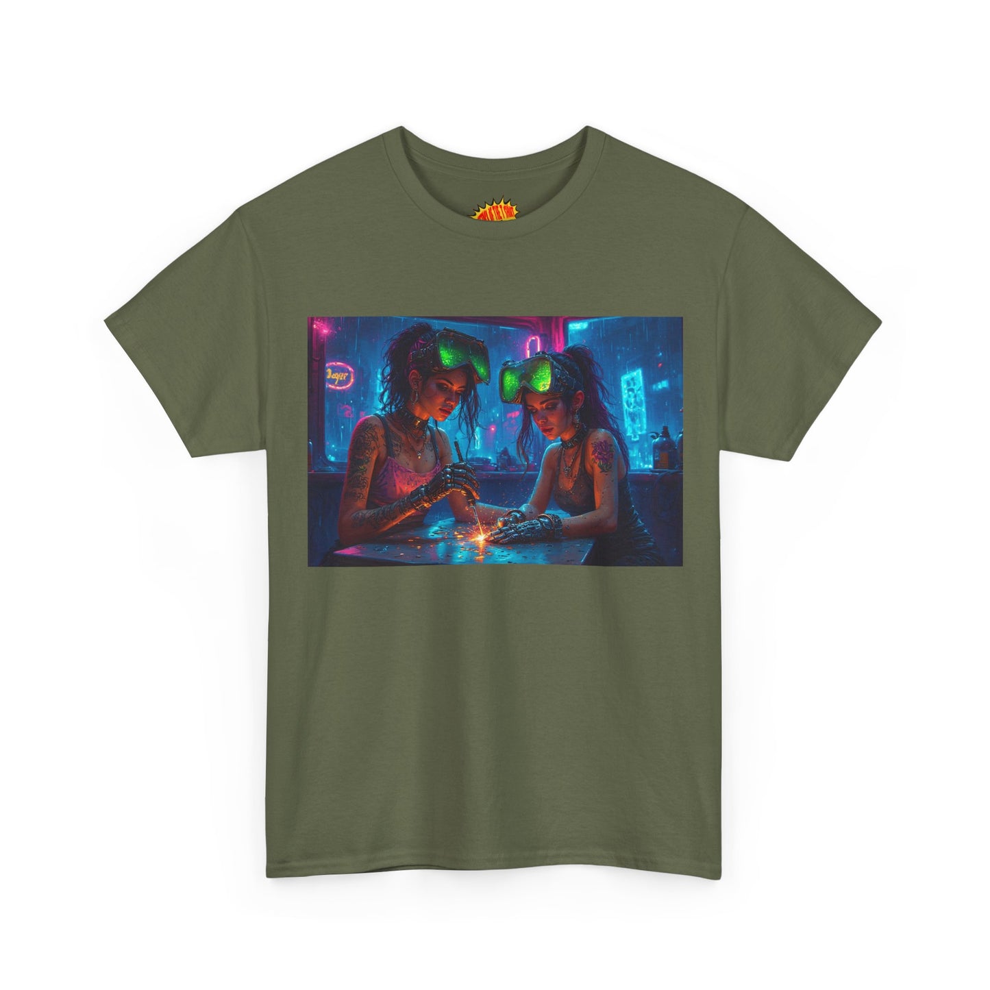 Cyberpunk Robot Fingers Manicure Scene T-Shirt *Multiple Colors*