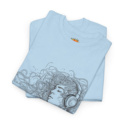 Line Drawing Portrait Graphic Musical Art Tee Shirt