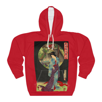 Oji Waterfall, Toyohara Chikanobu - Red Hoodie