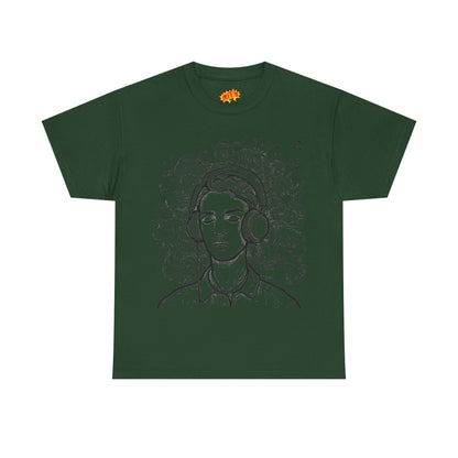 Line Drawing Portrait Graphic Music Art Tee Shirt