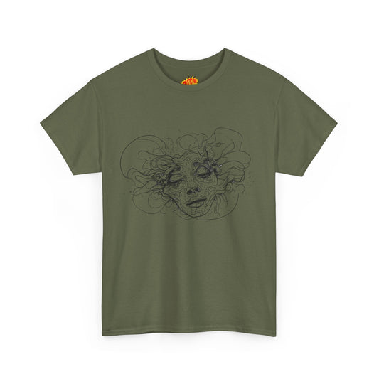 Abstract Face Line Drawing Graphic Art Tee Shirt *Multiple Colors*