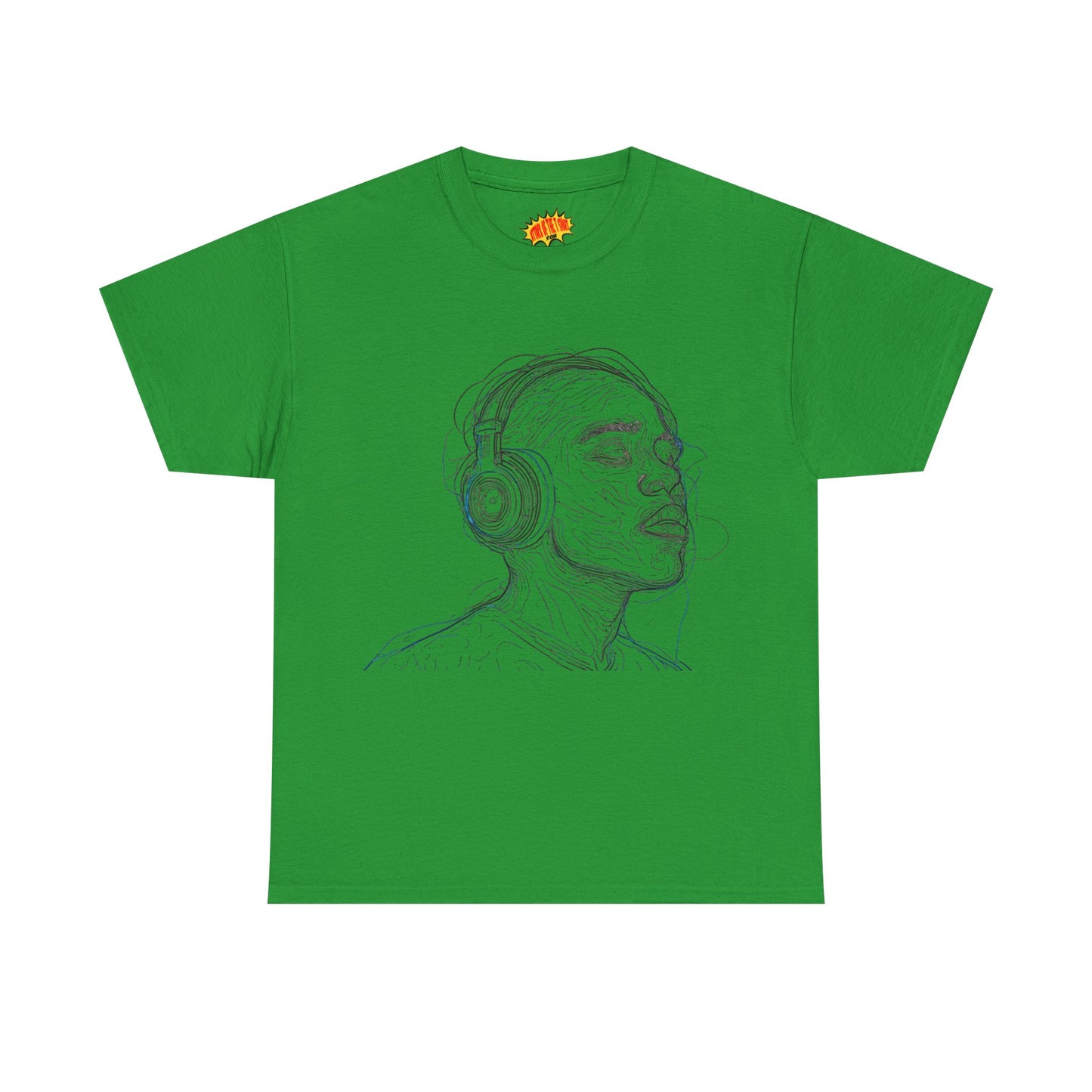 Line Drawing Portrait Graphic Music Art Tee Shirt *Multiple Colors*