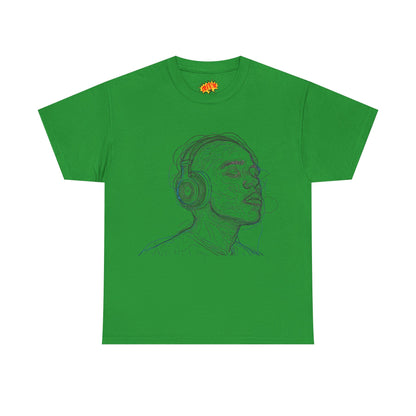 Line Drawing Portrait Graphic Music Art Tee Shirt