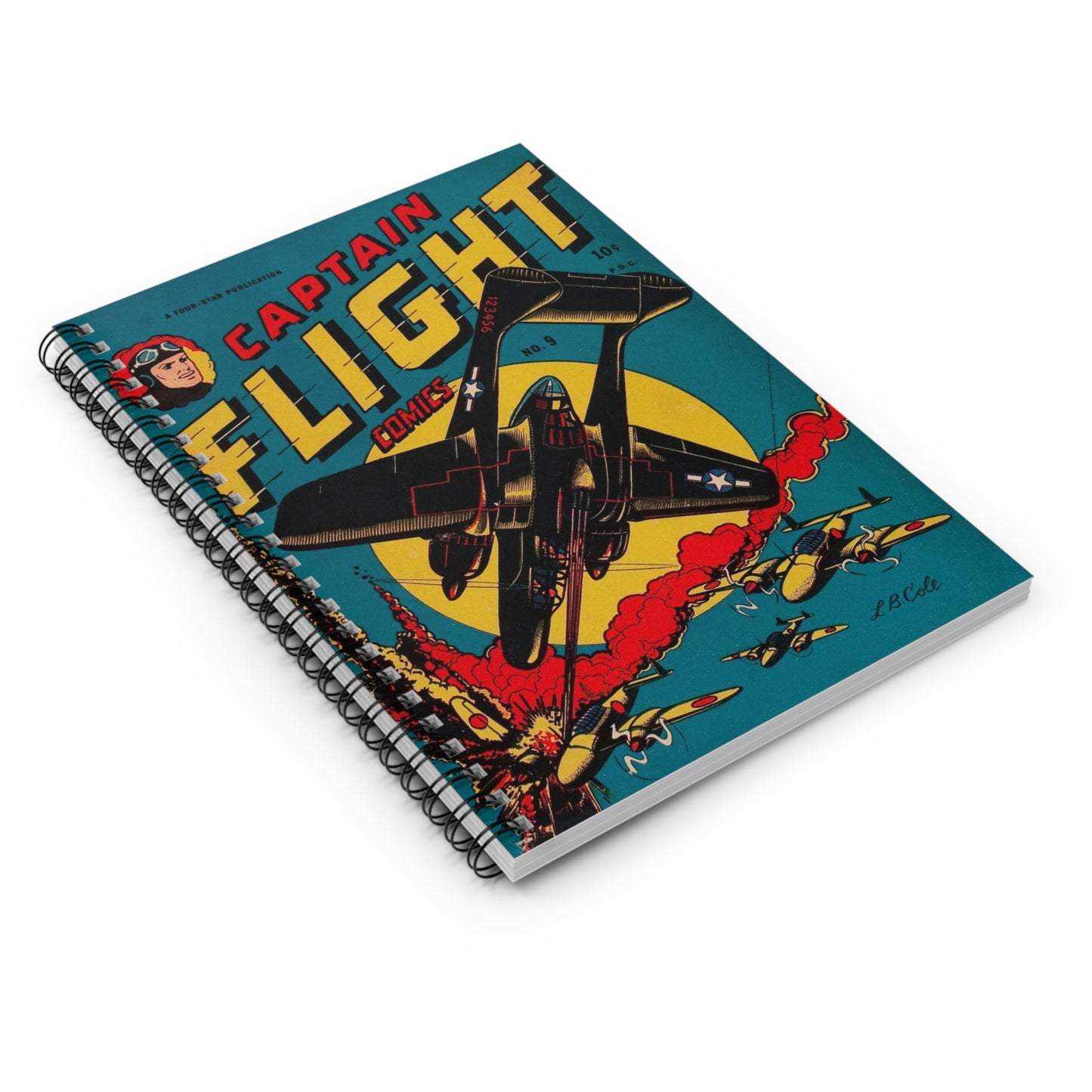 Captain Flight No. 9 Comic Book Cover Notebook