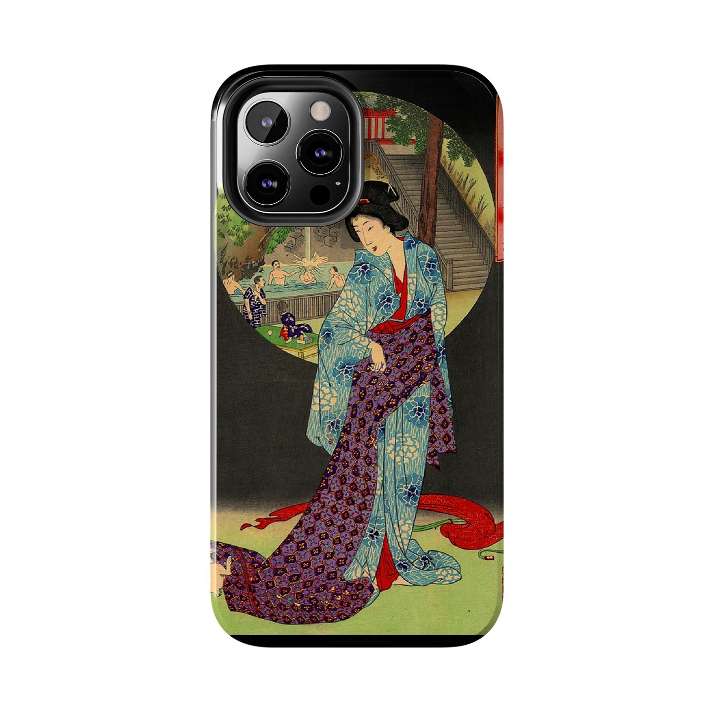 Oji Waterfall by Toyohara Chikanobu, 1890 iPhone Case *Many Sizes Available*
