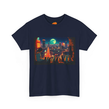 Anime Cityscape Scene w/Cats T-Shirt