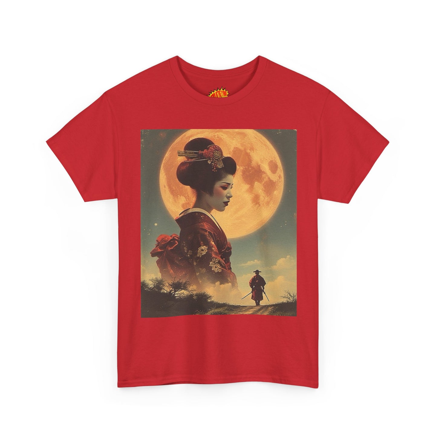 Geisha & Samurai w/Blood Moon T-Shirt *Multiple Colors*