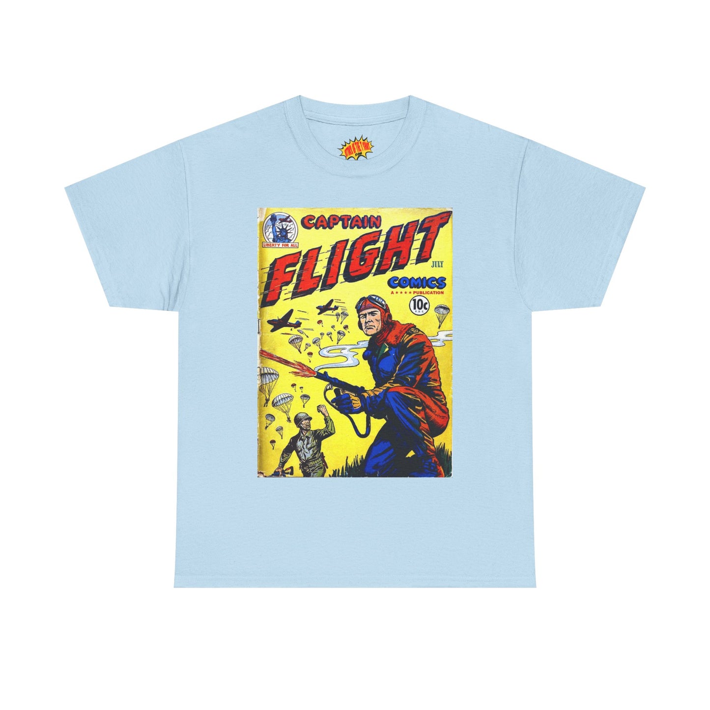 Captain Flight July Comic Tee Shirt *Multiple Colors*