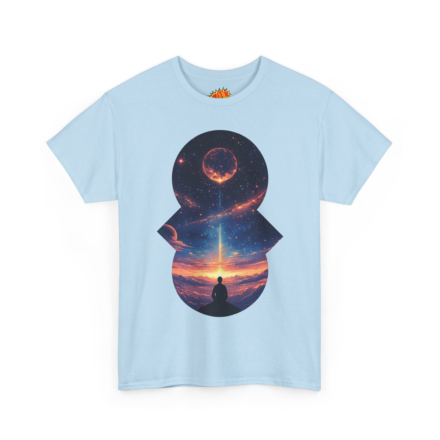 Cosmic Meditation w/Planet Space Graphic Art Tee Shirt *Multiple Colors*