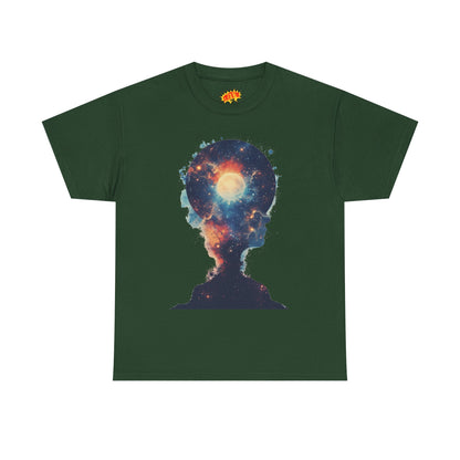 Abstract Galaxy Nebula Art w/Face Graphic Tee Shirt