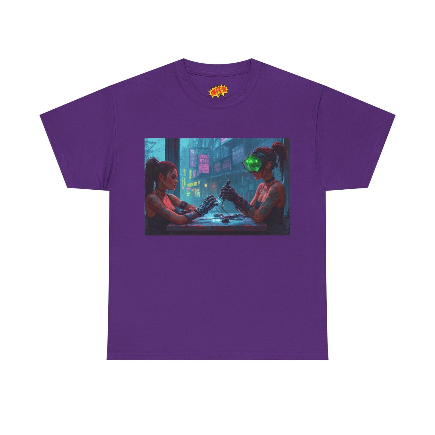 Cyberpunk Nail Salon Scene T-Shirt *Multiple Colors*