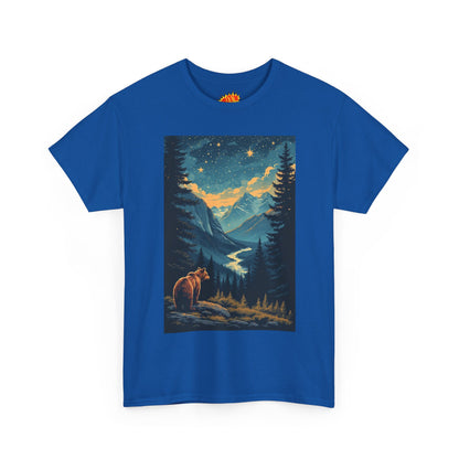 Grizzly Bear Mountain Valley Scene T-Shirt