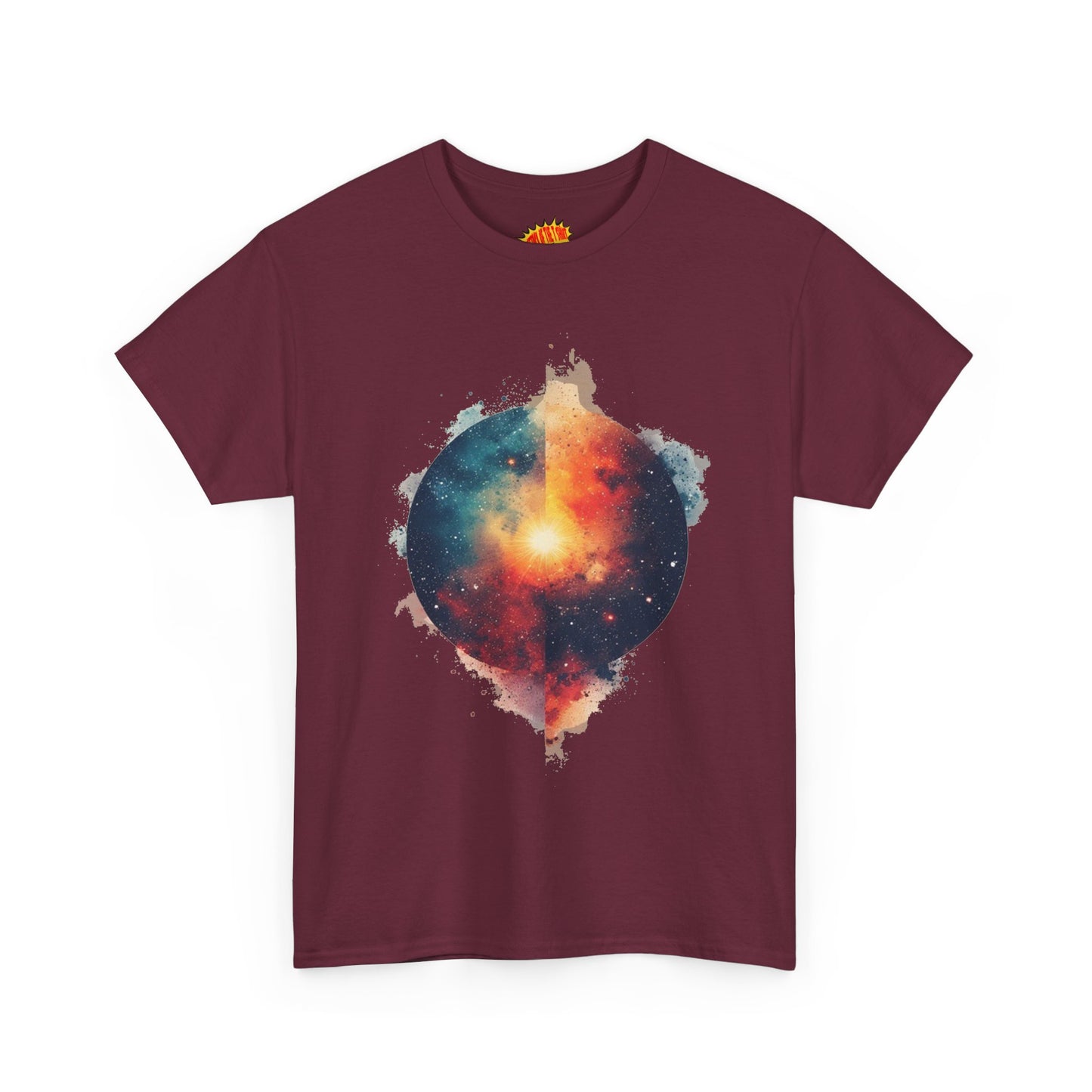 Round Galaxy w/Nebula Graphic Art Tee Shirt *Multiple Colors*