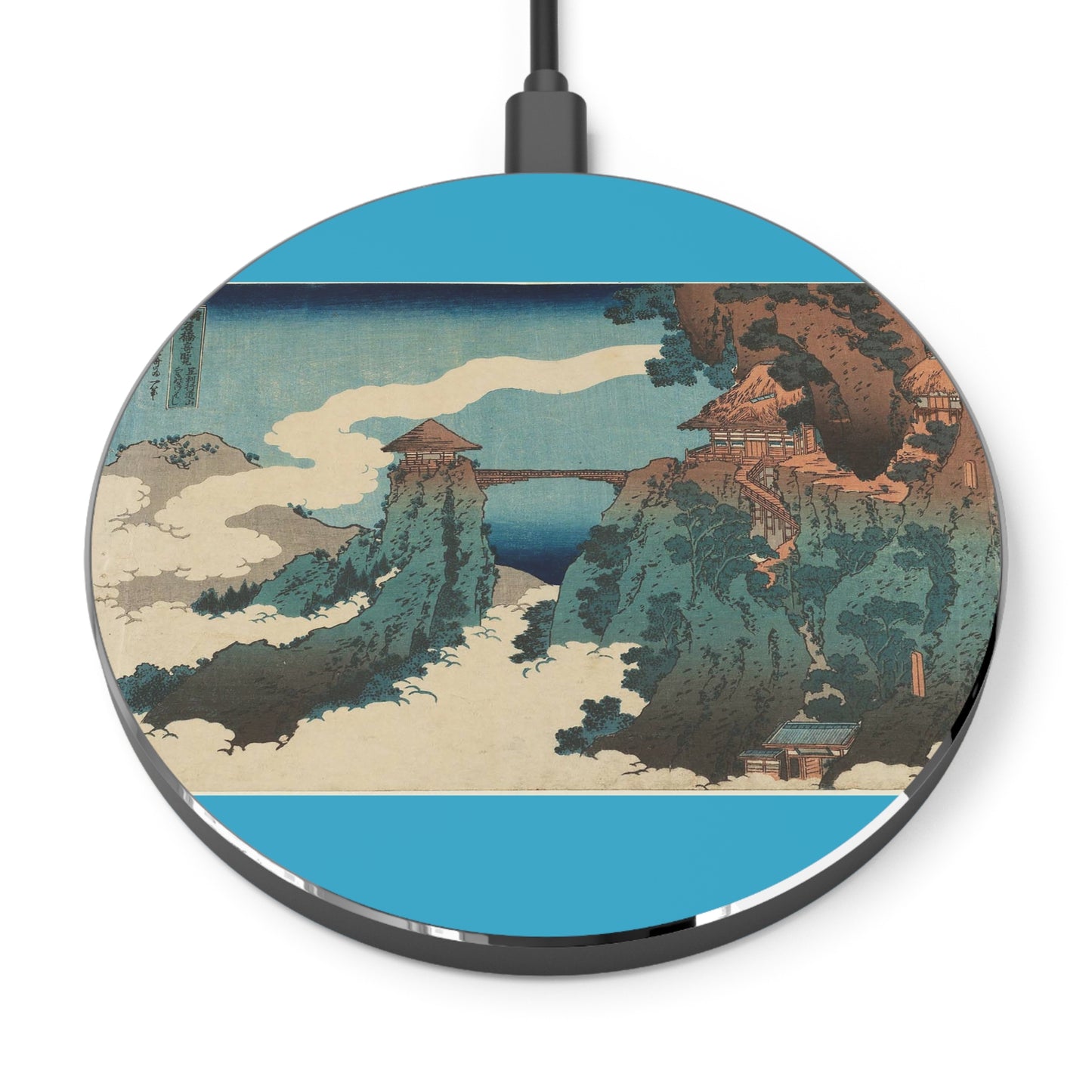 Hanging Cloud Bridge Japanese Woodcut Wireless Charger