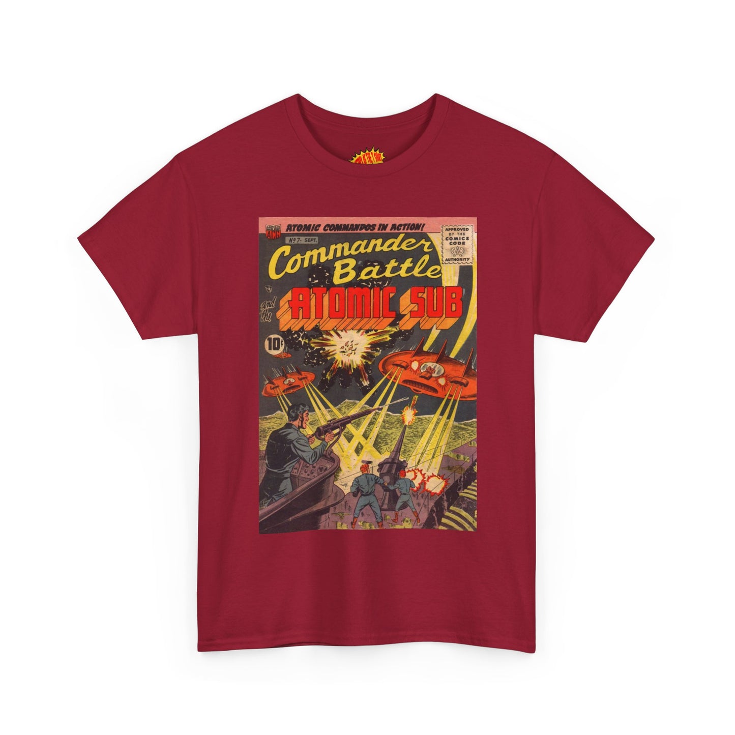 Commander Battle Atomic Sub No. 7 Comic Tee Shirt *Multiple Colors*