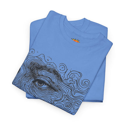 Human Face Silhouette Line Drawing Graphic Art Tee Shirt