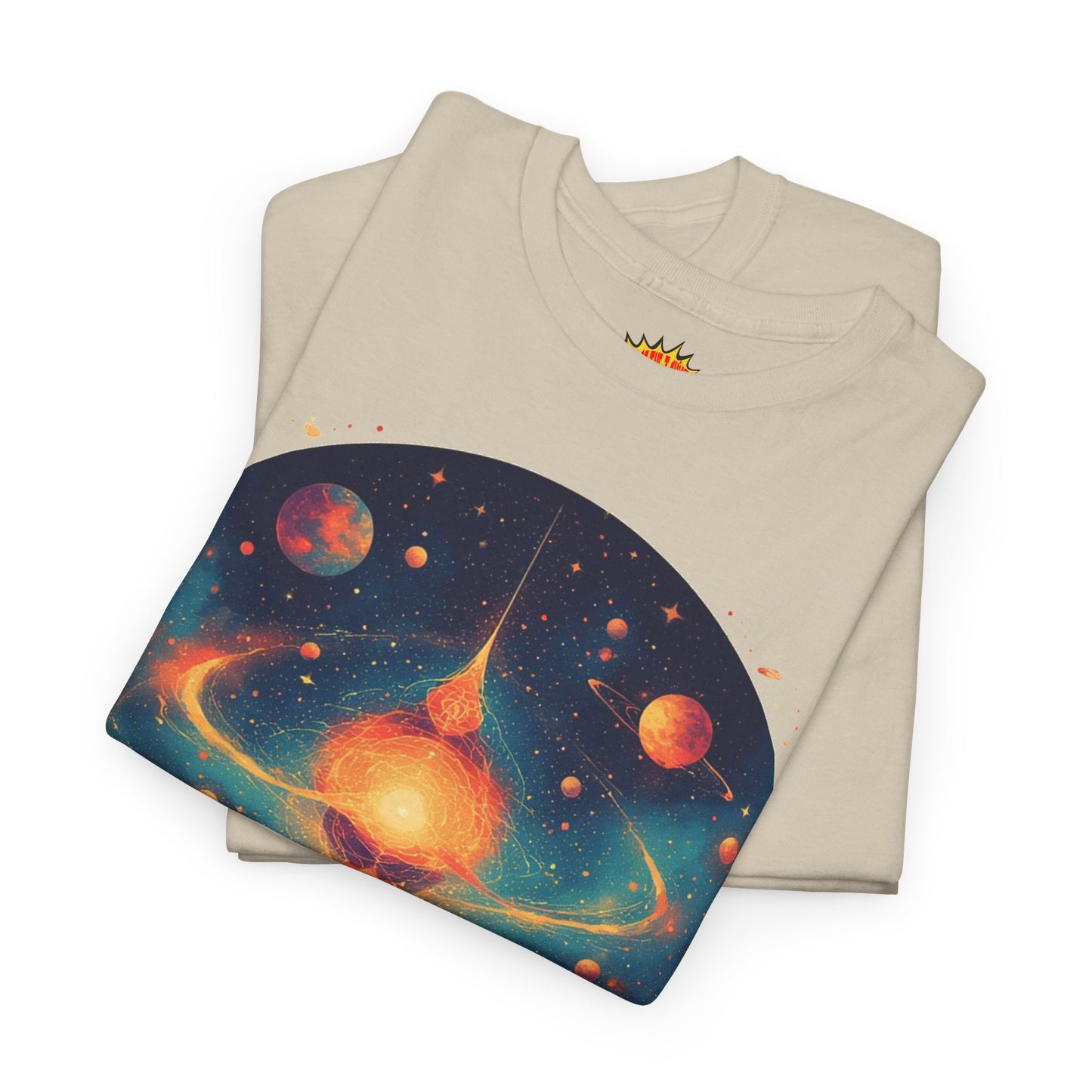 Round Galaxy w/Planets Graphic Tee Shirt *Multiple Colors*