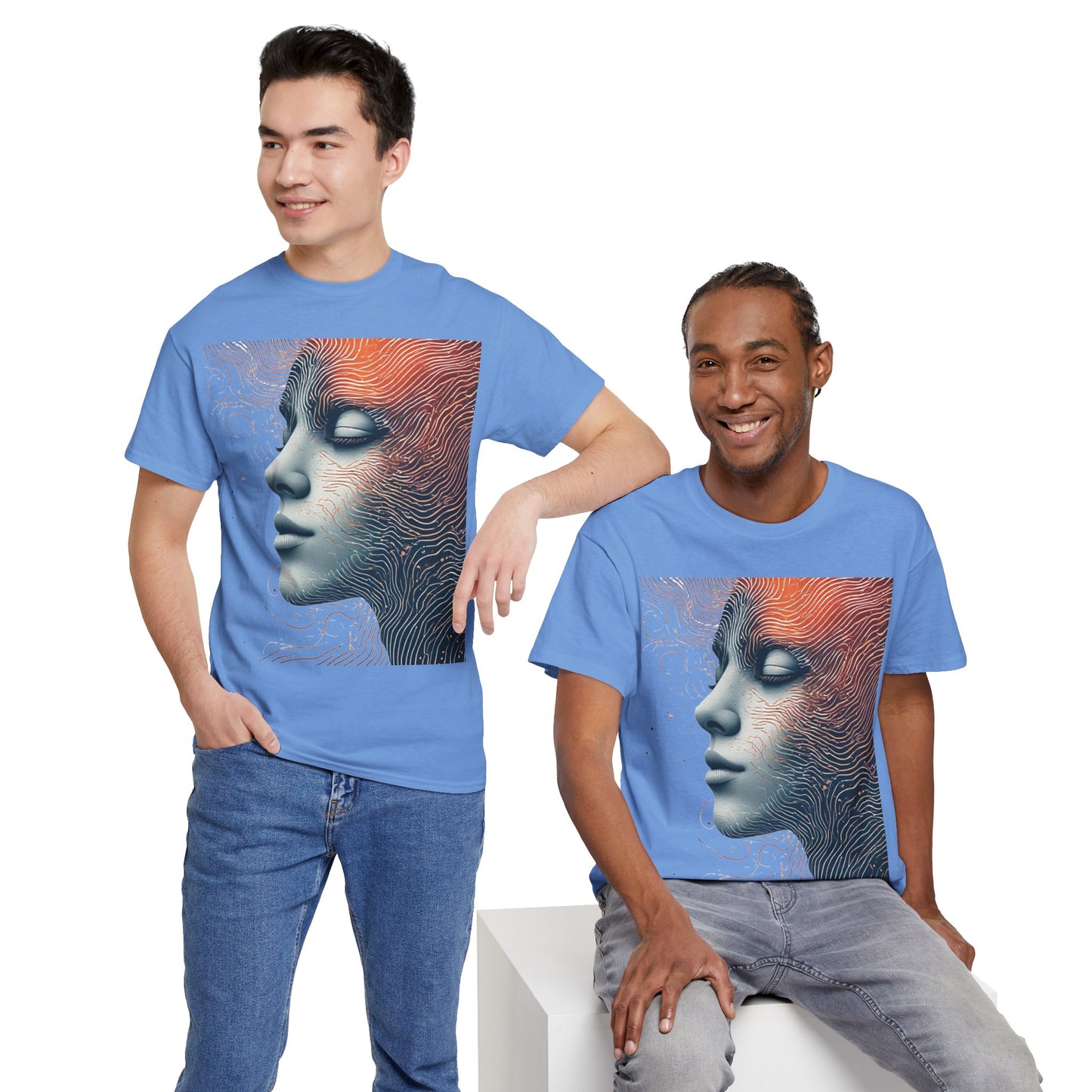 Graphic Art Face Tee Shirt *Multiple Colors*
