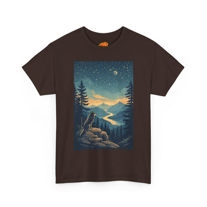 Mountain Wolf Starry Night T-Shirt