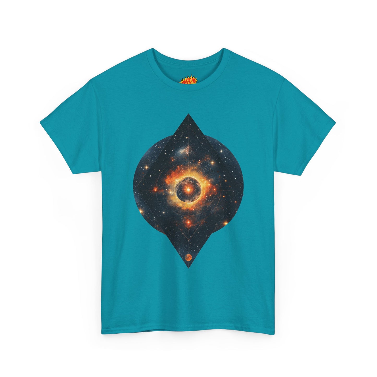 Rounded Diamond Shape Nebula Graphic Space Art Tee Shirt *Multiple Colors*