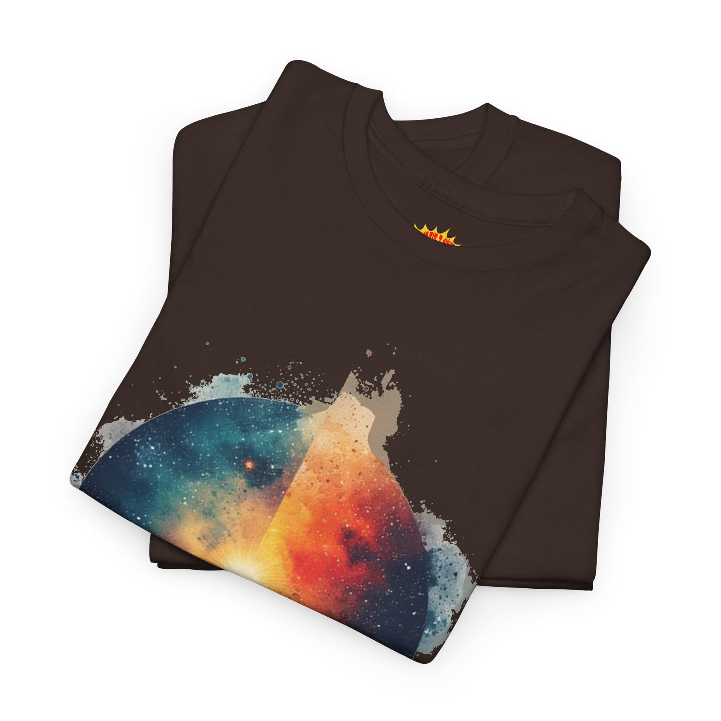 Round Galaxy w/Nebula Graphic Art Tee Shirt *Multiple Colors*