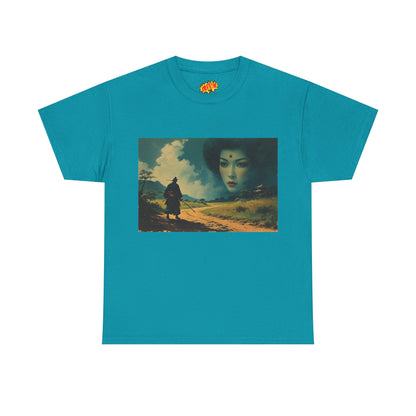 Walking Samurai w/Sky Geisha Woman T-Shirt