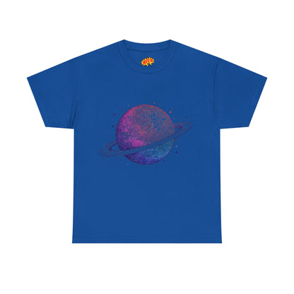 Space Art Ringed Planet Graphic Tee Shirt