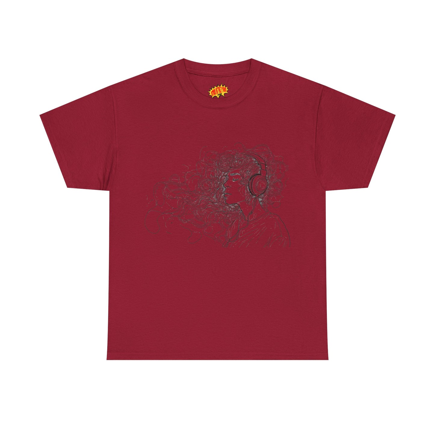 Line Drawing Portrait Graphic Musical Art Tee Shirt *Multiple Colors*