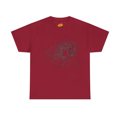 Line Drawing Portrait Graphic Musical Art Tee Shirt