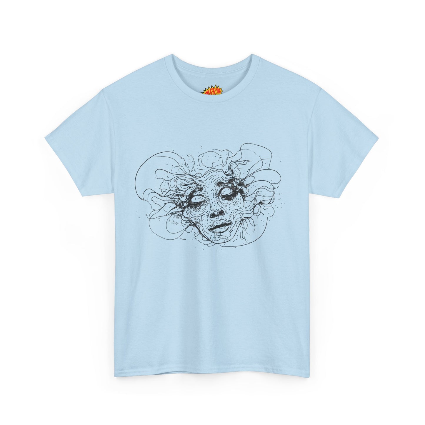 Abstract Face Line Drawing Graphic Art Tee Shirt *Multiple Colors*