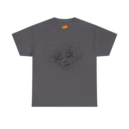 Abstract Face Line Drawing Graphic Art Tee Shirt