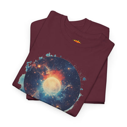 Abstract Galaxy Nebula Art w/Face Graphic Tee Shirt