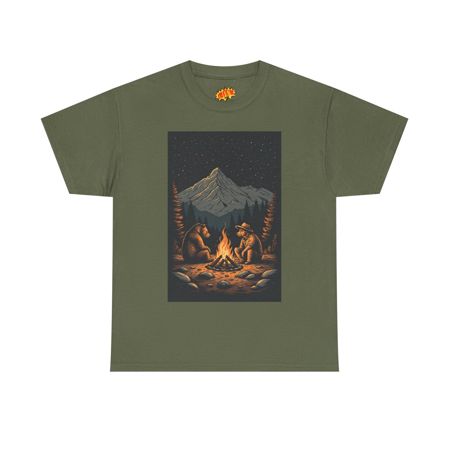 Mountain Bears Campfire Scene T-Shirt *Multiple Colors*