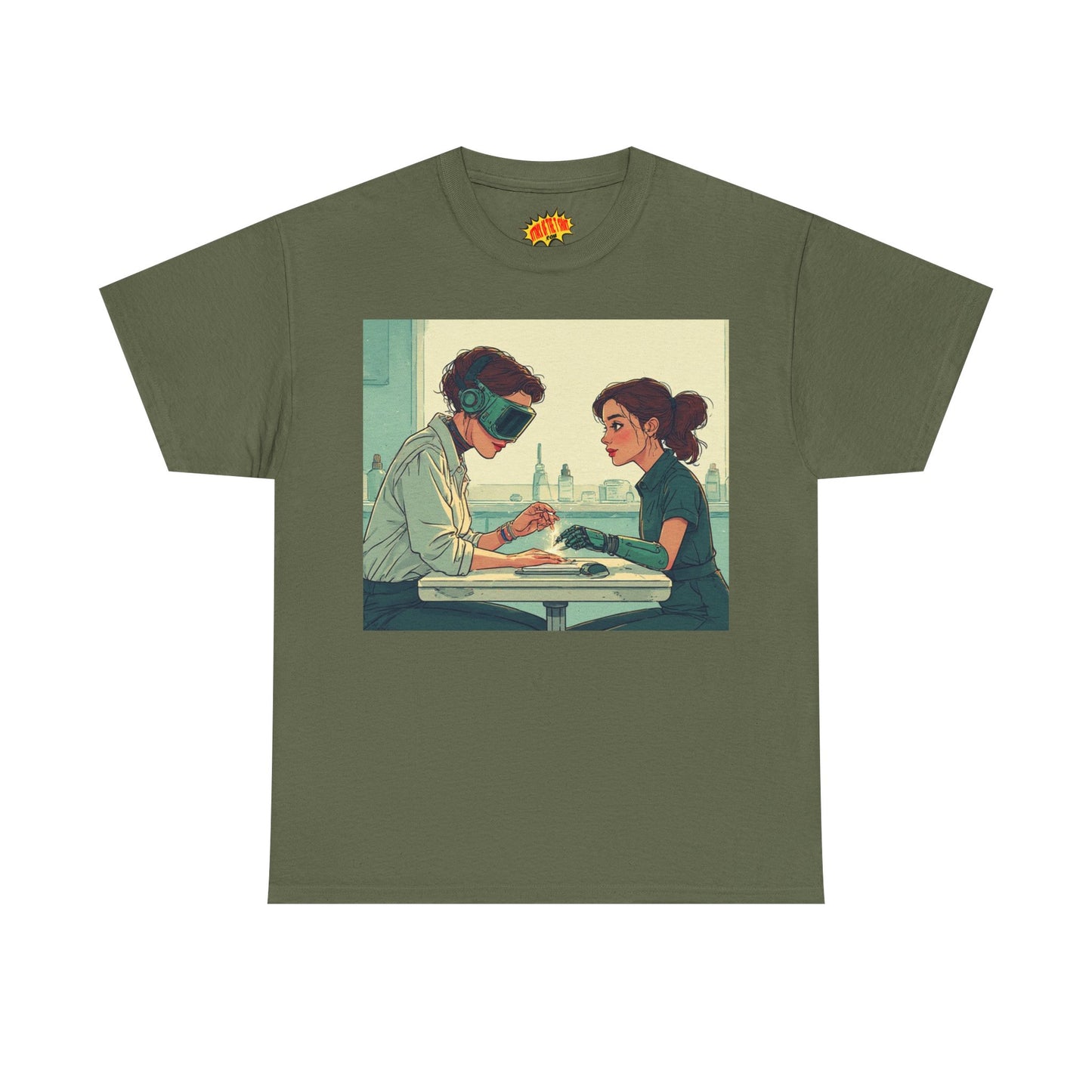 Pastel Robot Hands Manicure Scene T-Shirt *Multiple Colors*